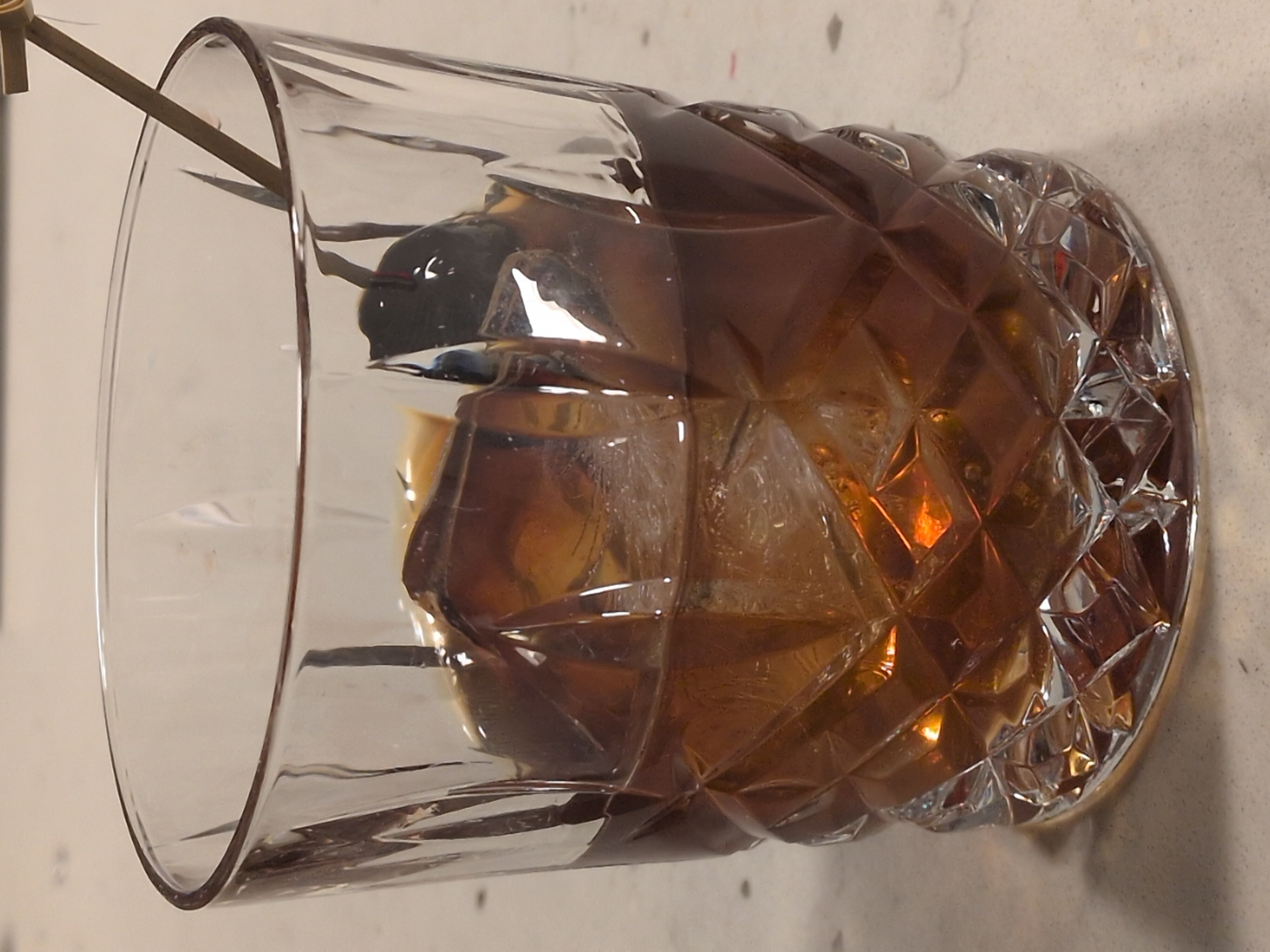 Final Black Fashion cocktail served in a glass